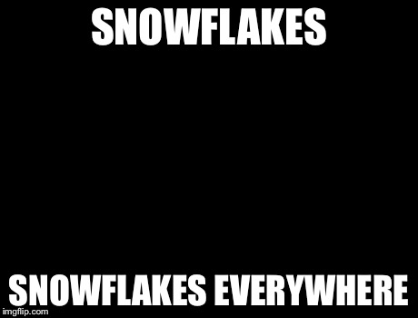 SNOWFLAKES SNOWFLAKES EVERYWHERE | image tagged in memes,x x everywhere | made w/ Imgflip meme maker