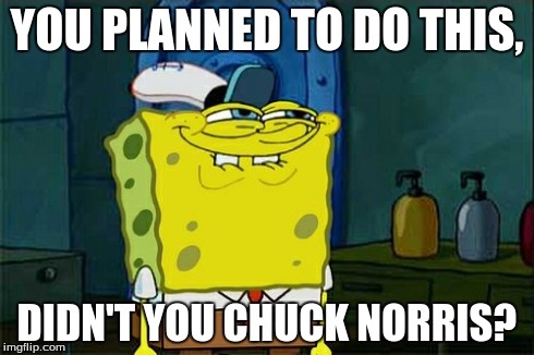 YOU PLANNED TO DO THIS, DIDN'T YOU CHUCK NORRIS? | image tagged in memes,dont you squidward | made w/ Imgflip meme maker