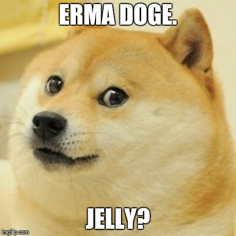 Doge Meme | ERMA DOGE. JELLY? | image tagged in memes,doge | made w/ Imgflip meme maker