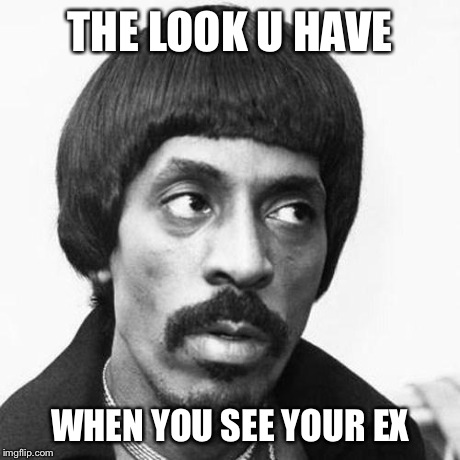 ike turner | THE LOOK U HAVE WHEN YOU SEE YOUR EX | image tagged in ike turner | made w/ Imgflip meme maker