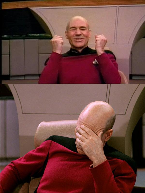 Picard reacts to music Blank Meme Template