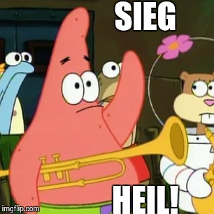 No Patrick | SIEG HEIL! | image tagged in memes,no patrick | made w/ Imgflip meme maker