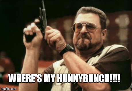 Am I The Only One Around Here Meme | WHERE'S MY HUNNYBUNCH!!!! | image tagged in memes,am i the only one around here | made w/ Imgflip meme maker