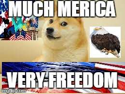 Merica Doge | MUCH MERICA VERY FREEDOM | image tagged in america,doge,free,memes | made w/ Imgflip meme maker