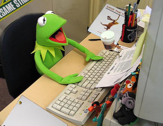 High Quality kermit ofice Blank Meme Template