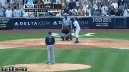 jeters 3000th hit | image tagged in gifs,baseball | made w/ Imgflip video-to-gif maker