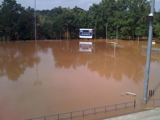 Flooded Football Field Blank Meme Template
