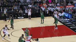 DeMar DeRozan serves ball off backboard to himself vs Celtics (GIF)