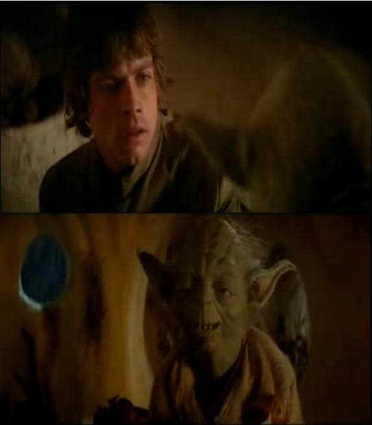 Luke & Yoda talk Blank Meme Template