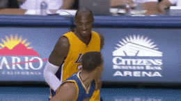 Kobe Bryant gives Stephen Curry respect after a great shot (Video / GIF)