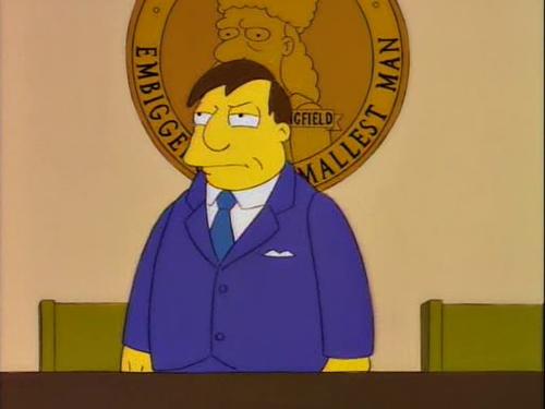 Upset Mayor Quimby Blank Meme Template