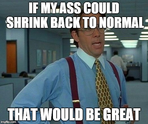 That Would Be Great Meme | IF MY ASS COULD SHRINK BACK TO NORMAL THAT WOULD BE GREAT | image tagged in memes,that would be great | made w/ Imgflip meme maker