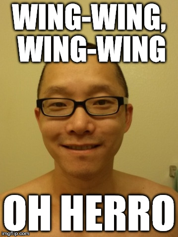 WING-WING, WING-WING OH HERRO | made w/ Imgflip meme maker