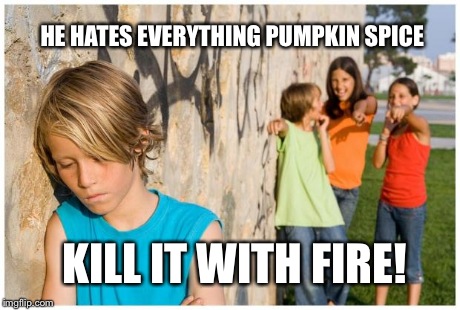 I bet he can't even "even"... | HE HATES EVERYTHING PUMPKIN SPICE KILL IT WITH FIRE! | image tagged in internet explorer | made w/ Imgflip meme maker