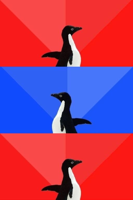 High Quality Socially Awesome Awkward Awesome Penguin Blank Meme Template