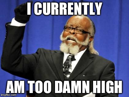 Too Damn High | I CURRENTLY AM TOO DAMN HIGH | image tagged in memes,too damn high | made w/ Imgflip meme maker