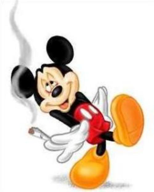 High Quality mickey loves weed Blank Meme Template