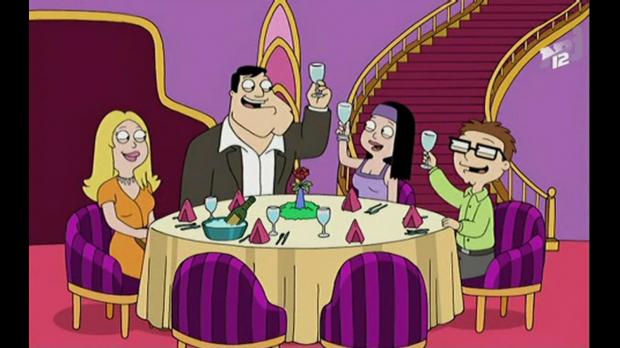 American dad family's diner Blank Meme Template