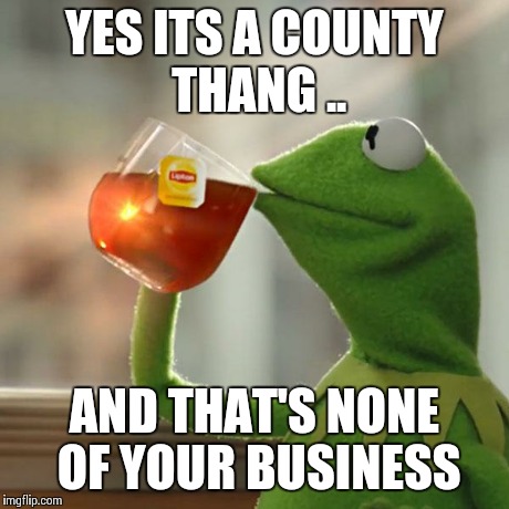 But That's None Of My Business Meme | YES ITS A COUNTY THANG .. AND THAT'S NONE OF YOUR BUSINESS | image tagged in memes,but thats none of my business,kermit the frog | made w/ Imgflip meme maker