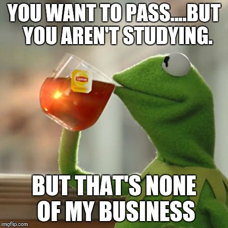 But That's None Of My Business | YOU WANT TO PASS....BUT  YOU AREN'T STUDYING. BUT THAT'S NONE OF MY BUSINESS | image tagged in memes,but thats none of my business,kermit the frog | made w/ Imgflip meme maker