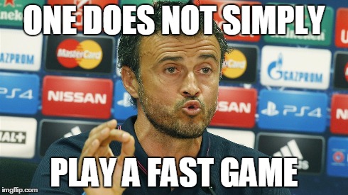 ONE DOES NOT SIMPLY PLAY A FAST GAME | made w/ Imgflip meme maker