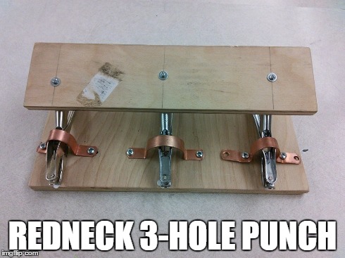 Redneck 3-hole Punch | REDNECK 3-HOLE PUNCH | image tagged in rednecks | made w/ Imgflip meme maker