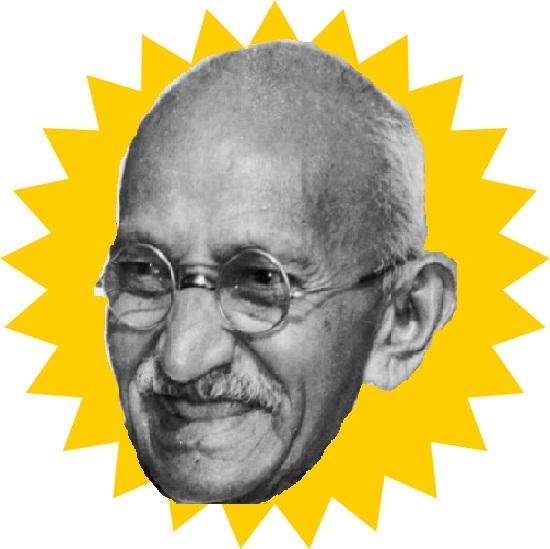 High Quality Gandhi laughs Blank Meme Template
