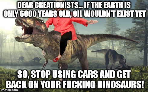 flintstone people | - | image tagged in creationism,dinosaur,evolution | made w/ Imgflip meme maker