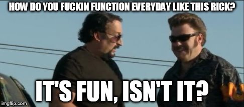 HOW DO YOU F**KIN FUNCTION EVERYDAY LIKE THIS RICK? IT'S FUN, ISN'T IT? | image tagged in tpb,funny | made w/ Imgflip meme maker