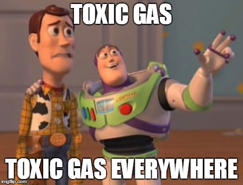 X, X Everywhere | TOXIC GAS TOXIC GAS EVERYWHERE | image tagged in memes,x x everywhere | made w/ Imgflip meme maker