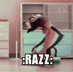 Simian Razz | image tagged in gifs,razz,gumball | made w/ Imgflip video-to-gif maker