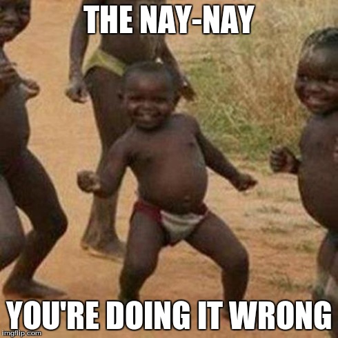 Third World Success Kid | THE NAY-NAY YOU'RE DOING IT WRONG | image tagged in memes,third world success kid | made w/ Imgflip meme maker