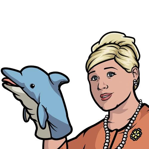 High Quality Pam dolphin puppet Blank Meme Template