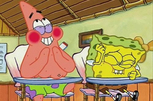 High Quality Sponge bob laughing Blank Meme Template