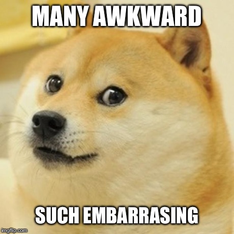 Doge Meme | MANY AWKWARD SUCH EMBARRASING | image tagged in memes,doge | made w/ Imgflip meme maker