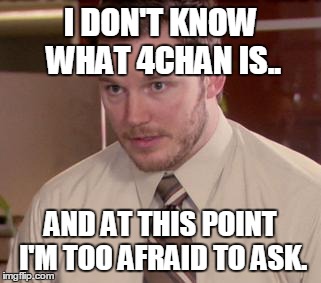 Afraid To Ask Andy | I DON'T KNOW WHAT 4CHAN IS.. AND AT THIS POINT I'M TOO AFRAID TO ASK. | image tagged in memes,afraid to ask andy | made w/ Imgflip meme maker