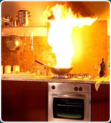 fire kitchen Blank Meme Template