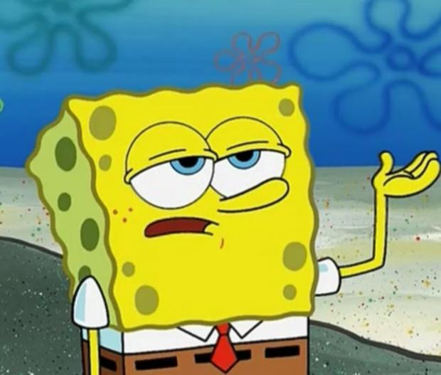 Tough Spongebob Blank Meme Template