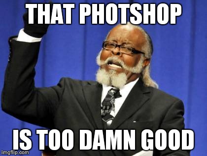 Too Damn High Meme | THAT PHOTSHOP IS TOO DAMN GOOD | image tagged in memes,too damn high | made w/ Imgflip meme maker