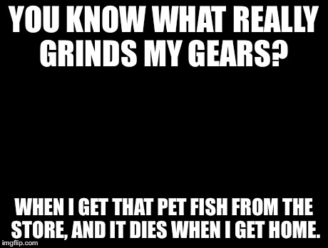 Peter Griffin News | YOU KNOW WHAT REALLY GRINDS MY GEARS? WHEN I GET THAT PET FISH FROM THE STORE, AND IT DIES WHEN I GET HOME. | image tagged in memes,peter griffin news | made w/ Imgflip meme maker