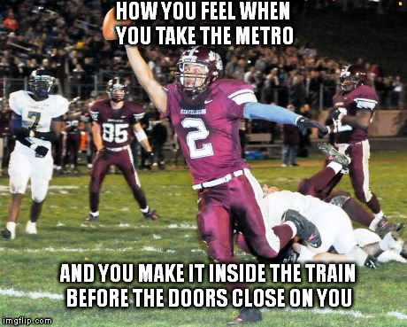 HOW YOU FEEL WHEN YOU TAKE THE METRO AND YOU MAKE IT INSIDE THE TRAIN BEFORE THE DOORS CLOSE ON YOU | image tagged in trains | made w/ Imgflip meme maker