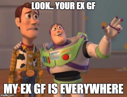 my Ex girlfriend is everywhere - Imgflip