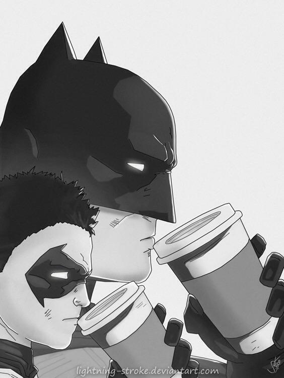 Batman coffee Blank Meme Template