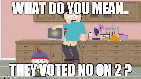 WHAT DO YOU MEAN.. THEY VOTED NO ON 2 ? | image tagged in no on 2 | made w/ Imgflip meme maker