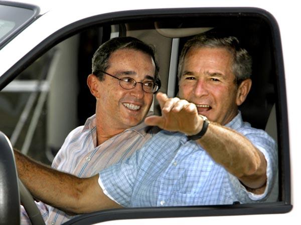 Bush/Uribe Truck Blank Meme Template