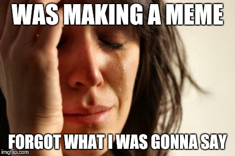 First World Problems | WAS MAKING A MEME FORGOT WHAT I WAS GONNA SAY | image tagged in memes,first world problems | made w/ Imgflip meme maker