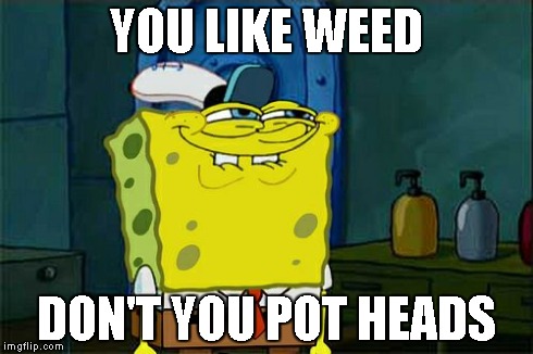 Don't You Squidward | YOU LIKE WEED DON'T YOU POT HEADS | image tagged in memes,dont you squidward | made w/ Imgflip meme maker