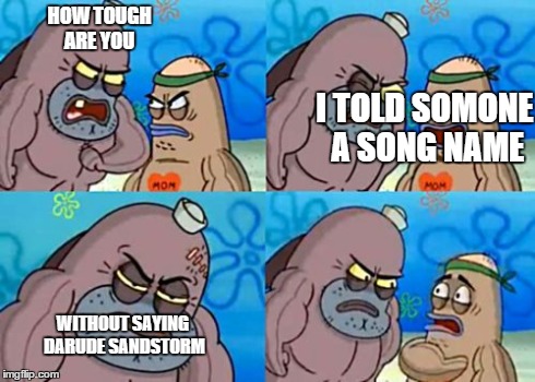 How Tough Are You Meme | HOW TOUGH ARE YOU I TOLD SOMONE A SONG NAME WITHOUT SAYING DARUDE SANDSTORM | image tagged in memes,how tough are you | made w/ Imgflip meme maker