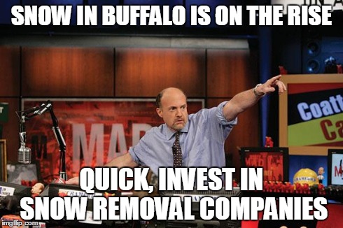 Mad Money Jim Cramer | SNOW IN BUFFALO IS ON THE RISE QUICK, INVEST IN SNOW REMOVAL COMPANIES | image tagged in memes,mad money jim cramer | made w/ Imgflip meme maker