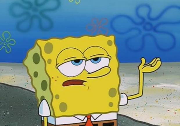 High Quality Spongebob does not care Blank Meme Template